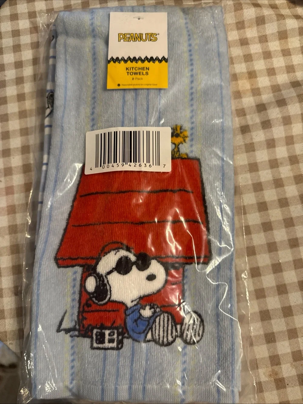 Peanuts Snoopy Blue & Red Kitchen Towel set 2